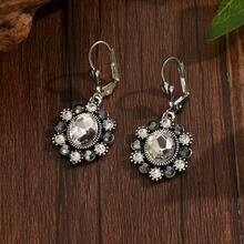 Fashion Unique Design Elegant And Exquisite Imitation Crystal Geometric Earrings Women's Jewelry Party Gifts - Black-1 - View 8