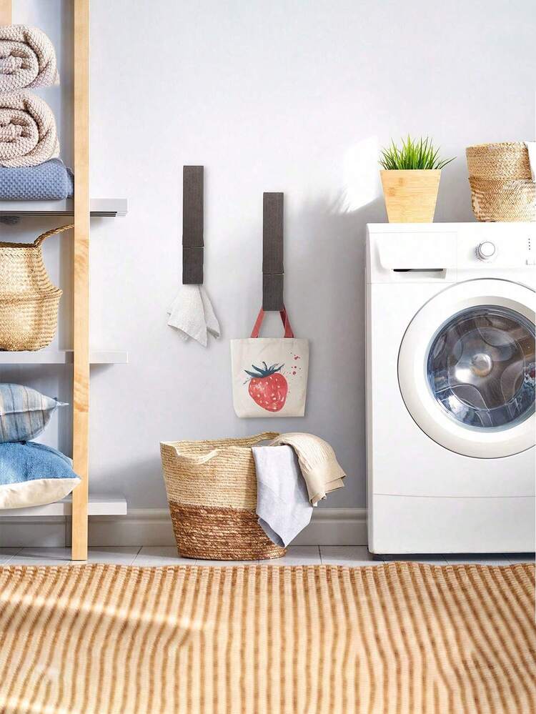 1 chiếc giá treo khăn cỡ lớn - Giữ được nhiều khăn một cách tiện lợi, có thể dùng làm giá hoặc móc treo đa năng, dễ dàng lắp đặt trên tường - Mang đến vẻ đẹp mộc mạc kiểu nhà nông thôn, trang trí phòng tắm cỡ lớn, thiết kế tiết kiệm không gian. - màu nâu - Xem 7
