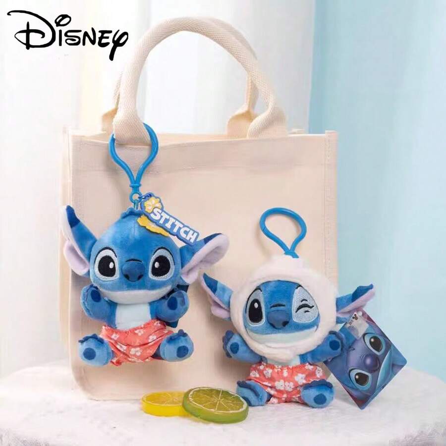 Disney 官方授权史迪奇毛绒玩偶，史迪奇发髻背包挂件，毛绒玩偶挂件，节日礼物 - 彩色 - 查看 1