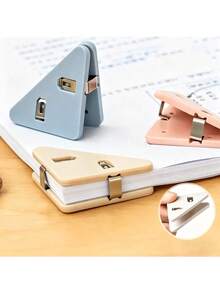 1/3/5 chiếc kẹp nhựa trong suốt hình tam giác sáng tạo, kẹp đôi cho tập tin A4, đồ dùng văn phòng phẩm và trường học, quà tặng tựu trường. - A - Xem 5