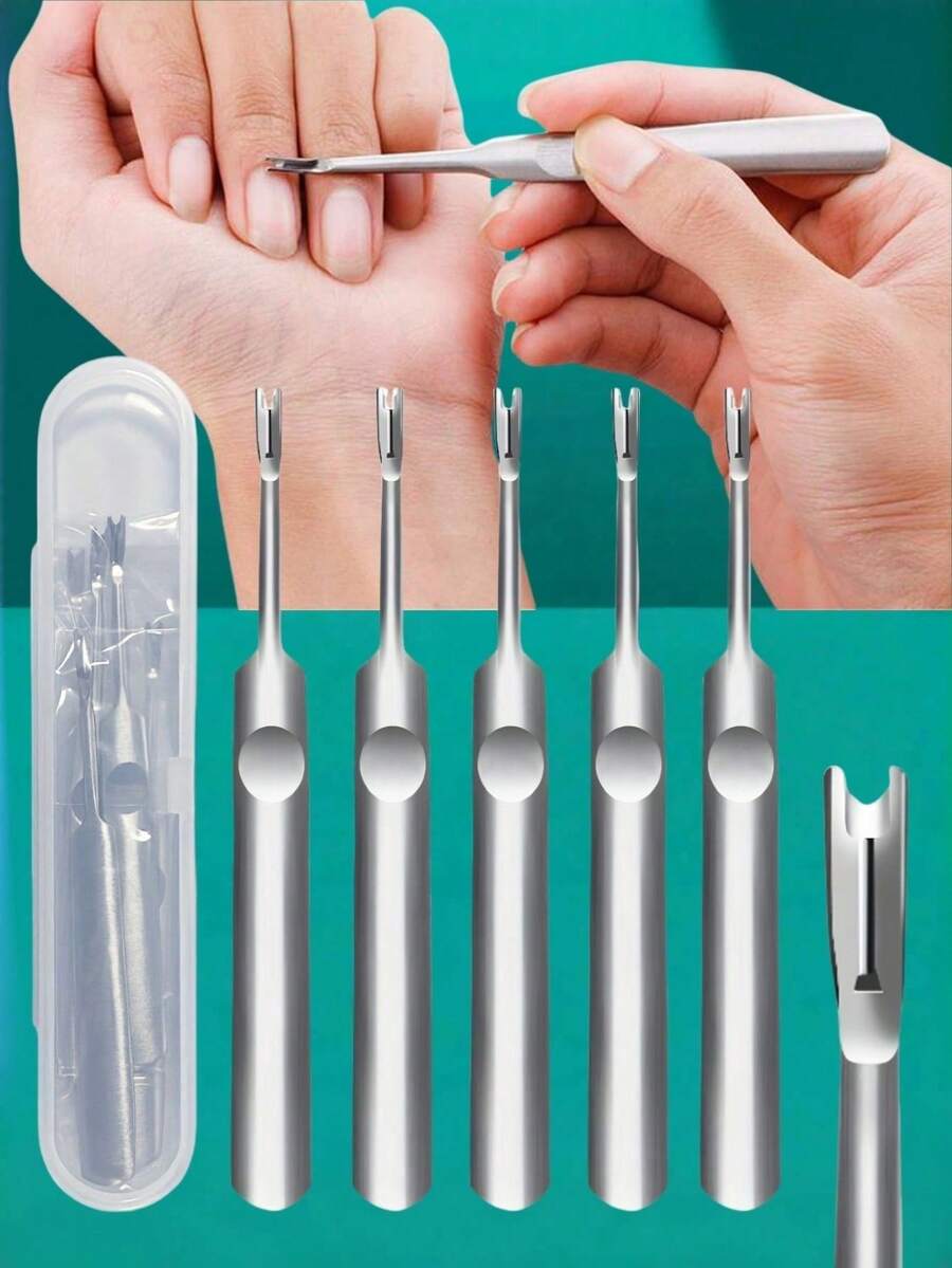 Professional Grade Stainless Steel Manicure Set - Nail Clipper, Cuticle Nipper, Nail File, Recommended For Removing Cuticles And Dead Skin, Medical Grade, Ergonomic Concave Handle Nail & Foot Care Tool Kit With Storage Box, Suitable For Adults, Great Gift For Family, Friends, Couples, Back To School - Silver - View 1