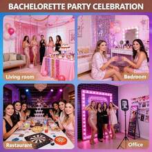 1pc Personalized Bachelorette Party Decorations, Custom Name She Found Her Perfect Match Bachelorette Tapestry, Her Perfect Match Pink Bach Banner, Pink Themed Photo Backdrop For Bride To Be Party - Nhiều màu - Xem 8