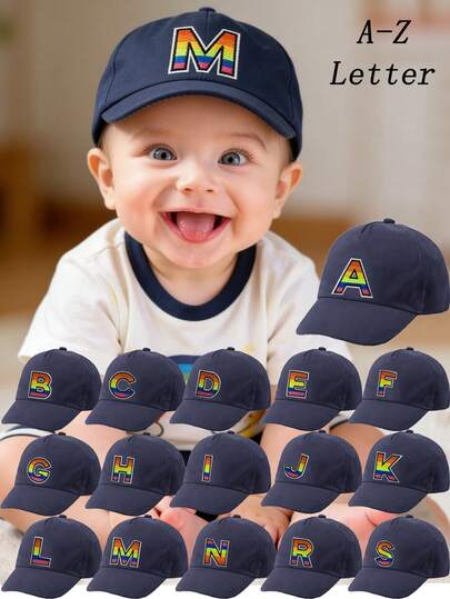 1PC Kids 26 Letter Pattern Truck Driver Cap, Fashion Versatile Casual Sun Hat, Suitable For Boys And Girls Suit For 1-3 Aged Children Toddlers