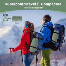 190cm*120cm*5cm Automatic Double Inflatable Camping Mattress. Double Inflatable Camping Mattress, Ideal For Camping, Fishing, Traveling And Other Occasions - Waterproof. - 綠色 - 查看 3