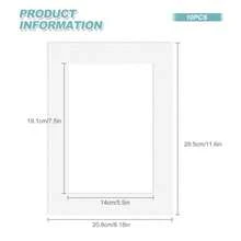 A4 Picture Mounts For Frames 10 Pcs Photo Frame Mounts White Picture Frame Inserts Mount For 7.5 X 5.5 Inch Image Artworks Paintingsoll - White - View 2