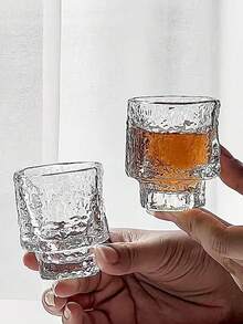 扭曲造型烈酒杯、极简主义葡萄酒杯、锤纹烈酒杯、一口大小的烈酒杯、威士忌酒杯、家庭聚会葡萄酒杯、玻璃烈酒杯、高雅葡萄酒杯、创意迷你吧、奢华之选，适用于酒吧、餐厅、KTV、俱乐部 - 彩色 - 查看 8