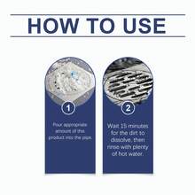 Limpiador de desagües - Disuelve profundamente el cabello y la acumulación de grasa, mantiene los desagües fluyendo suavemente, agente de limpieza de tuberías de desagüe - 100 gramos - Ver 8