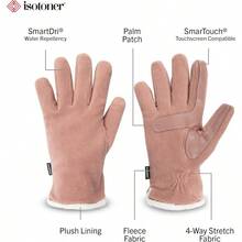 Isotoner Womens Stretch Fleece Gloves With Microluxe Lining And Smart Touch Technology - 均碼 + 新款腮紅 - 查看 2