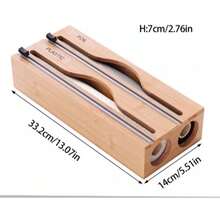 Natural Bamboo Multi-Compartment Foil Paper Drawer Organizer Box - View 8