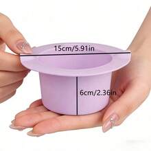 1 st återanvändbar silikonvaxvärmare, non-stick vaxvärmare, lätt att rengöra, lämplig för hemmaspa, smältning av vaxbönor - Blåröd - Visa 3