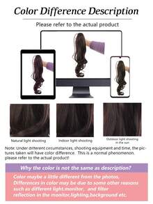 16英寸合成爪夹式马尾假发，可扎成半马尾，优雅蓬松马尾假发，夹式马尾接发，适合日常佩戴、万圣节、节日等场合。 - 彩色 - 查看 8