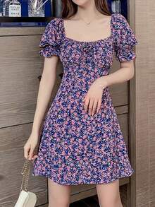 Women Short Dresses - Purple - View 1