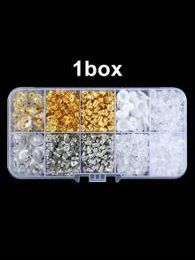 200/600个耳钉背扣，10种款式透明塑料耳钉金属橡胶硅胶耳钉背扣子弹头耳堵替换套装，适用于鱼钩耳钉、耳环 - Earring Backs - 查看 9