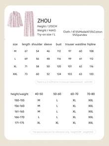 Gongdie 2pcs Disney Marie Cat 2026 Long Sleeve Pajama Set, Cotton Cartoon Pink Loungewear Suit For Women - Watermelon Pink - View 7