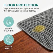 1pc Double-Layer Anti-Slip Pet Pad, Waterproof Anti-Leakage Mat - Grey - View 6