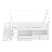 Kids Bed Frames, Headboards & Footboards - White + Solid Wood - View 9