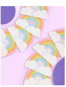 20pcs/40pcs/60pcs, Rainbow Shaped Cocktail Paper Napkins, 2-Ply Pastel Birthday Party Decorations Disposable Colorful Party Napkins For BabyShower, Unicorn Birthday, Bachelorette,Rainbow Party Tissues For Pastel Birthday Party Decoration - View 4