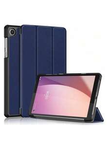 纯色海军蓝PU皮革三折平板电脑保护套，360度防震设计，支持睡眠/唤醒功能，兼容Tab Pro 2025 (12.7英寸)、Tab 11 2025 (11英寸)、K9、Tab One 2025 (8.7英寸)、M11、M8 第四代 (8英寸 MTK)、M10 Plus (第三代)、P12 (12.7英寸)、M9 (9英寸 MTK)、P11 (第二代) 11.5英寸、M10 HD (X306X/X306F)、Tab K11 Plus 11.5英寸、Tab K11 11.5英寸，春季周年纪念礼物 - 藏蓝色 - 查看 22