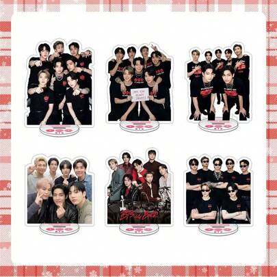 Kpop 防弹少年团 ARIRANG 专辑 JUNG/KOOK、J-HOPE、JIM/IN、V、SU/GA、JI/N、R/M、B/P JIENNIE LISA ROSE JISOO 亚克力装饰品、亚克力立牌、手办展示架、情人节礼物、粉丝专属礼物