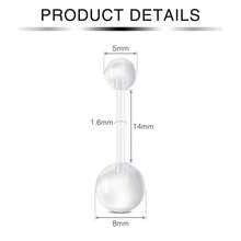 透明肚脐环 - 柔韧塑料孕妇肚脐环（10mm/12mm/14mm/16mm/18mm）肚脐穿孔孕妇及产后肚脐环 - 無色 - 查看 5