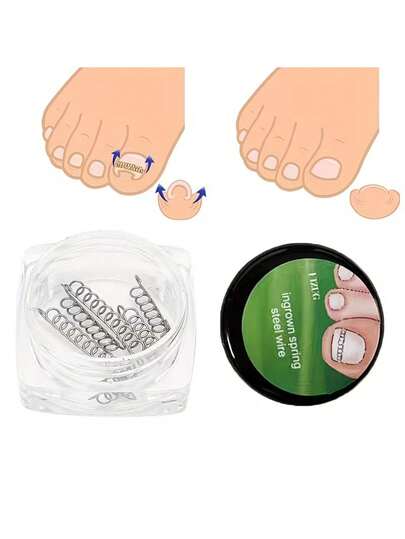 6pcs Nail Correction Devices, Nail Correction Wires, Toe Nail Correction Tools, Stainless Steel Ingrown Toenail Fixers For Toenail Recovery
