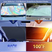 Nâng cấp tấm che nắng kính chắn gió, tấm che nắng kính chắn gió ô tô có thể gập lại với thiết kế viền mở rộng để ngăn ánh sáng lọt vào, cung cấp khả năng chống nắng hiệu quả giúp giữ cho nội thất xe luôn mát mẻ. Dễ dàng lắp đặt, phụ kiện chống nắng nội thất ô tô nhẹ. - Nhiều màu - Xem 6