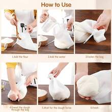 Large Silicone Kneading Bag, Reusable Silicone Bag, Multifunctional Dough Mixer, Suitable For Bread, Pastry And Pizza, Flour Mixing Bag Preservative Bag, Multifunctional Cooking Tool Bag - Multicolor - View 3