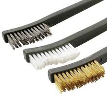 3/4/7PCS Double Headed Mini Wire Brush Set Automotive Detail Cleaning Tool Accessories Stainless Steel Brass Nylon Cleaning And Polishing Metal Rust Proof Brush Cleaning Tool - A - View 3