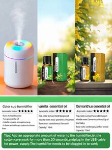 1 Peça Humidificador de Carro USB 180ml - Com Névoa Fria e Luzes LED, Aroma e Humidificador de Ambiente, Purificador de Ar Essencial Pequeno para Carros. Disponível em Preto e Branco, Proporciona Ar Fresco Duradouro e é Ideal para Carro, Casas, Quartos, Escritórios e Casas de Banho - Modelo H09 - Ver 16