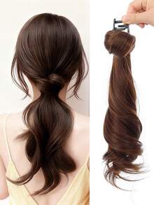 Ponytail Hair Claw Clip, Natural Messy Bun Hairstyle Hairpiece Hair Accessories Elegant Hair Clip,Synthetic Ponytail - Multicolor - View 10