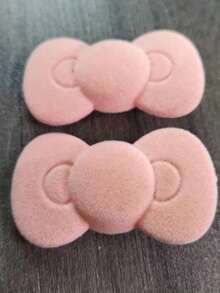 2个优雅粉色蝴蝶结发夹，可爱甜美蝴蝶结设计发夹，女士日常发饰 - 彩色 - 查看 8