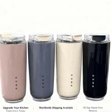420ml Smeg Coffee Mug Stainless Steel Travel Water Bottle Insulated Cup Tumbler Cup Best Friend Gifts 4 Colors - 黑色 - 查看 2