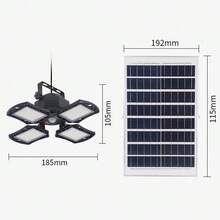 2 Packs Solar Outdoor Lights Solar Lights Indoor Motion Sensor Pendant Light 3 Colors 4-Leaf 4 Modes With Remote, Waterproof Security Lamp For Garage Shed Home Barn Shop Gazebo - 2packs - View 3