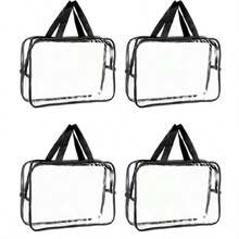 4pcs Large Toy Storage Bags, Transparent PVC Toy Organizer Boxes With Zipper, Reusable Travel Kids Storage Bags For Board Games, Building Blocks And Puzzles, Colorful - Multicolor - View 16