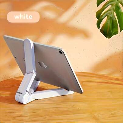 An Adjustable Folding Tablet Stand, Suitable Compatible With Ipad And Other Devices - Made Of PE Material, With Non-Slip Pads, A Universal Portable Desktop Stand, Compatible With Android And Apple Devices, Foldable Compact Design, Phone Stand, Phone Accessory