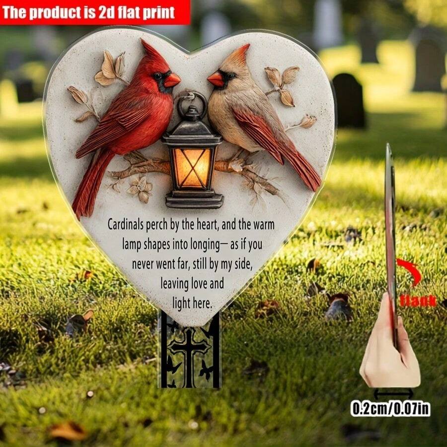 2D Acrylic, 1pc Red Robed Bishop Yard Stake Decor, No Power Needed, Lightweight Outdoor/Indoor Decoration Suitable For Halloween, Christmas, Garden, Lawn, Fence, Spring Decor, Suitable For Cemetery, Lawn, Outdoor Decoration - A - View 1