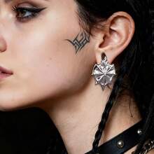 1件装心形夏季耳坠不锈钢耳扩耳钉耳洞扩耳器身体饰品女士新款耳环女士饰品礼物 - 心 - 查看 3