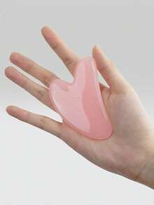 1件天然玉石刮痧板,塑形下颌线,紧致面部肌肤,减少皱纹,适用于面部、眼部、身体、颈部按摩,护肤礼品 - 粉色 - 查看 4