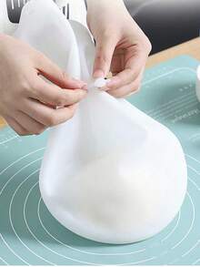 1pc Silicone Non-Stick Kneading Dough Bag, Large Capacity - White Large - View 4