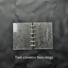 A5/A6/A7 亚克力树皮纹理透明活页夹、透明贴纸簿、印台、DIY封口贴、照片收纳袋、相册、预算计划本、日记本、笔记本、办公用品、返校用品 - 套裝 - 查看 11