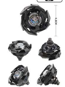 4D金属爆裂陀螺玩具，减压玩具，可旋转，生日/复活节礼物，完美礼物，玩具 - 黑色 - 查看 13