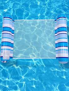 2026 New Inflatable Pool Hammock, Quick Inflation, Sturdy Striped Buoyant Lounger, Water Sports & Beach Pool Party, Single Person Floating Raft - Multicolor - View 13