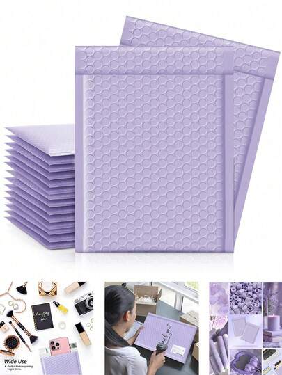 20pcs Purple Bubble Mailers, Padded Polyethylene Bubble Envelopes, Purple Bubble Wrap Envelopes, Suitable For Small Businesses, Shipping Envelopes, Packaging Bags, Cushion Envelopes, Mailing Envelopes, Shipping Supplies, Suitable For Books, Clothes, Packages, Single Item Delivery, Small Business Packaging, Bubble Mailers, Cushion Envelopes, Thick Padded Transparent Bubble Bags, Foam Bubble Lining