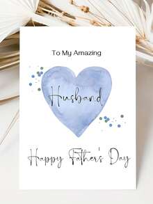 1 tấm thiệp chúc mừng Ngày của Cha dành cho chồng, thiệp "Người cha tuyệt vời từ vợ", món quà lãng mạn kèm phong bì. - nhiều màu - Xem 6