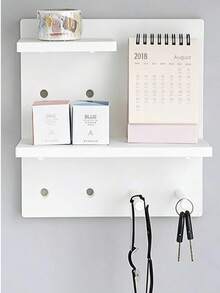 1pc Creative Wall-Mounted Display Rack, No Drilling Required, Wall Organizer Shelf For Collectibles - Storage Rack - View 6