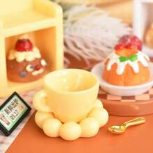 Đồ chơi đóng vai giả vờ làm đĩa và cốc hình đám mây mini, phụ kiện tự làm từ nhựa resin, đạo cụ thức ăn thu nhỏ. - Đĩa hình đám mây nhỏ, tách trà - Xem 5