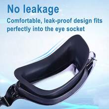 High Definition Adult Fashion Universal Silicone Waterproof Anti-Fog Electroplated Swimming Goggles - Black - View 5