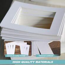 A4 Picture Mounts For Frames 10 Pcs Photo Frame Mounts White Picture Frame Inserts Mount For 7.5 X 5.5 Inch Image Artworks Paintingsoll - White - View 3