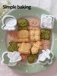 A Cute Japanese-Style Cookie Cutter, With Patterns Of Sunny Dolls, Snails And Umbrellas, And A Kitchen-Themed Cookie Mold For Family Baking. - View 2