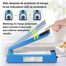 Selladora de bolsas compacta para cocina y negocios que mantiene tus alimentos organizados y bien cerrados mientras optimiza tu espacio y te ayuda a conservar mejor cada producto del día a día. - Azul - Ver 5